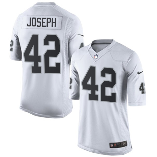 Youth Elite Karl Joseph Nike Jersey White Road - #42 NFL Oakland Raiders